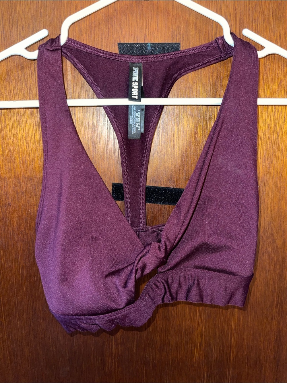 PINK Victoria's Secret Twist-Front Sports Bra - Plum